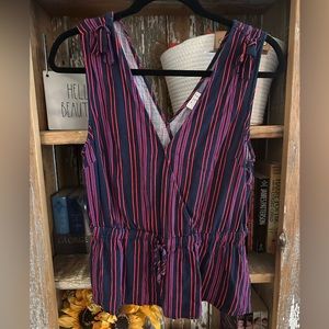 A new day peplum tank top with deep v neck